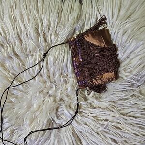 Chic Brown Fringe Mini Bag